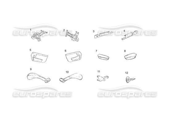 a part diagram from the Ferrari 250 GT (Coachwork) parts catalogue