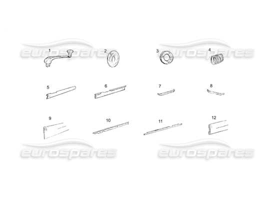 a part diagram from the Ferrari 250 GT (Coachwork) parts catalogue