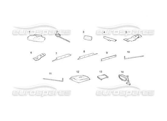 a part diagram from the Ferrari 250 GT (Coachwork) parts catalogue