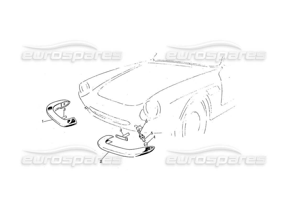 Ferrari 330 GTC / 365 GTC (Coachwork) Front Bumpers Parts Diagram