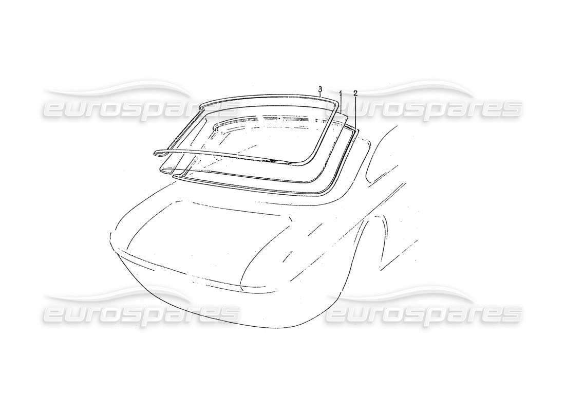 Ferrari 330 GTC / 365 GTC (Coachwork) REAR SCREEN Parts Diagram