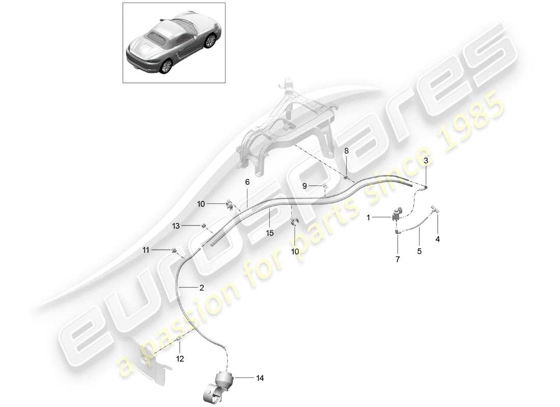 Porsche 718 Boxster (2017) Exhaust System Part Diagram