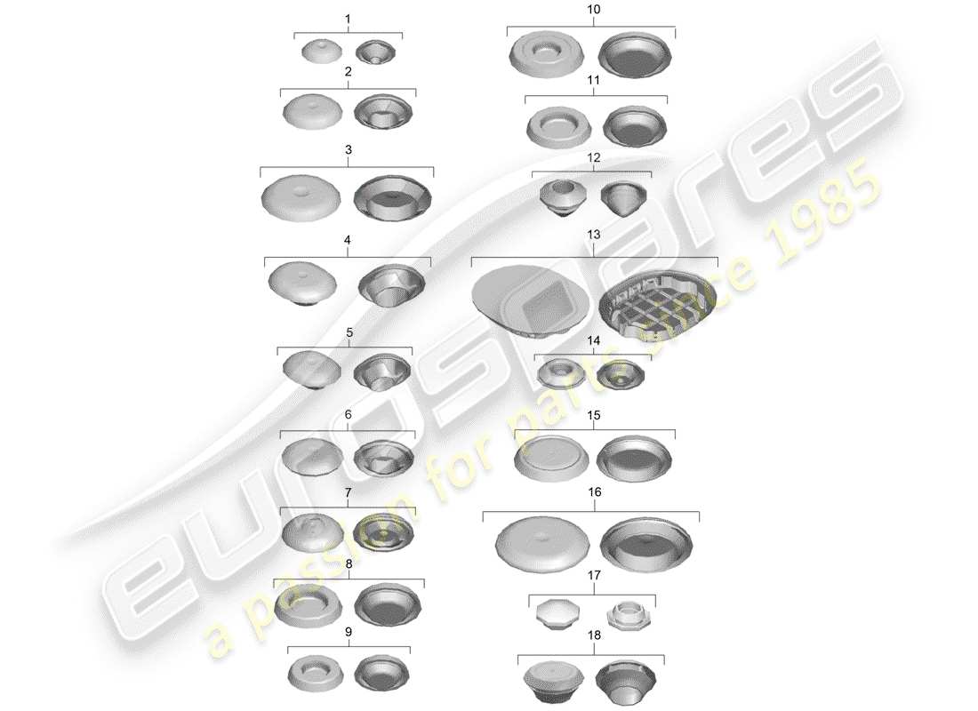 Porsche 718 Boxster (2017) PLUG Part Diagram