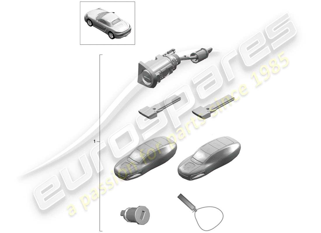 Porsche 718 Boxster (2017) repair kit Part Diagram