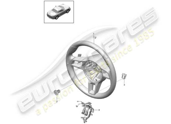 a part diagram from the Porsche 718 Boxster parts catalogue