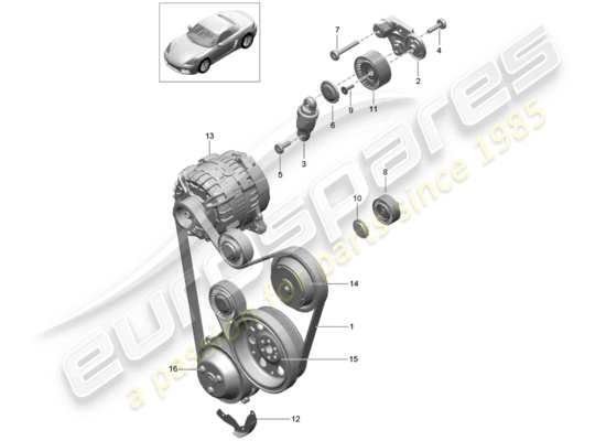 a part diagram from the Porsche 718 Boxster (2018) parts catalogue