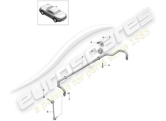 a part diagram from the Porsche 718 Boxster parts catalogue