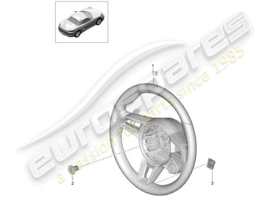 a part diagram from the Porsche 718 Boxster parts catalogue