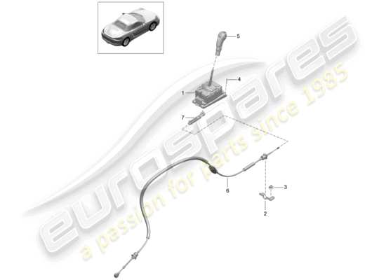 a part diagram from the Porsche 718 Boxster parts catalogue