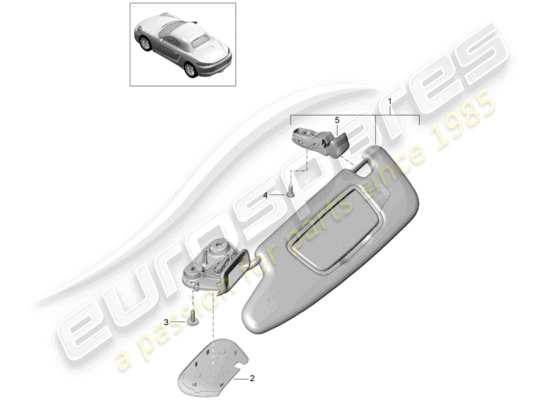 a part diagram from the Porsche 718 Boxster parts catalogue