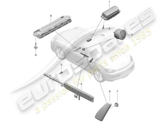 a part diagram from the Porsche 718 Boxster (2018) parts catalogue