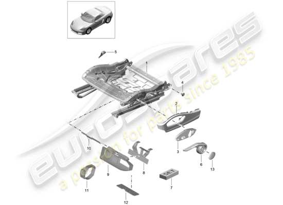 a part diagram from the Porsche 718 Boxster (2018) parts catalogue