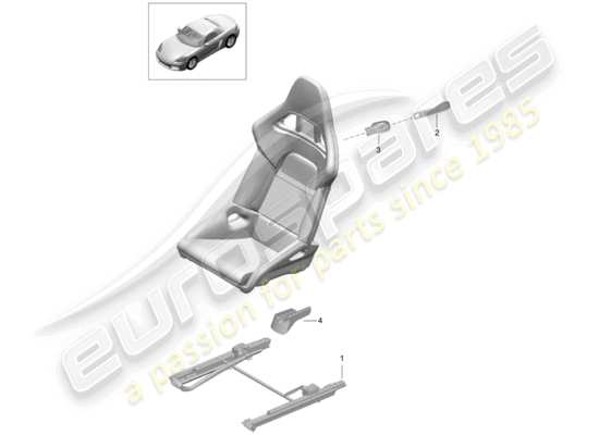 a part diagram from the Porsche 718 Boxster parts catalogue