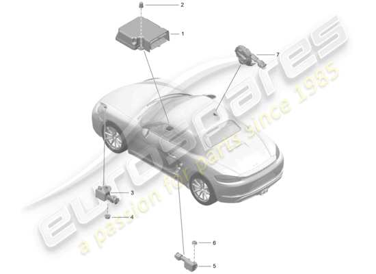 a part diagram from the Porsche 718 Boxster parts catalogue