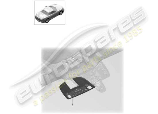 a part diagram from the Porsche 718 Boxster parts catalogue