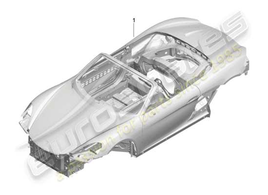 a part diagram from the Porsche 718 Boxster parts catalogue