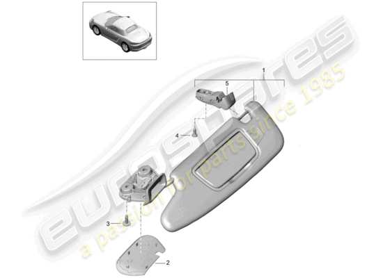 a part diagram from the Porsche 718 Boxster parts catalogue