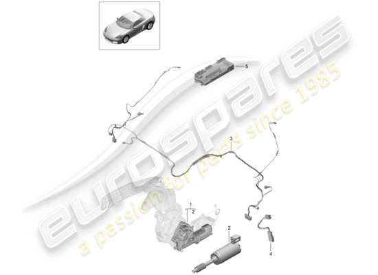 a part diagram from the Porsche 718 Boxster (2019) parts catalogue