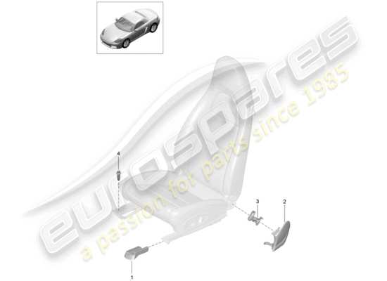 a part diagram from the Porsche 718 Boxster parts catalogue