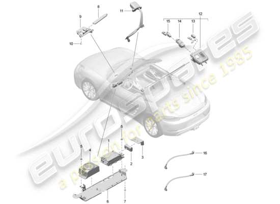 a part diagram from the Porsche 718 Boxster (2019) parts catalogue