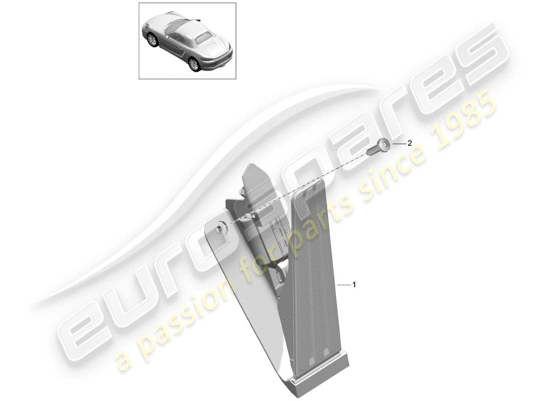 Porsche 718 Boxster (2020) BRAKE AND ACC. PEDAL ASSEMBLY Part Diagram