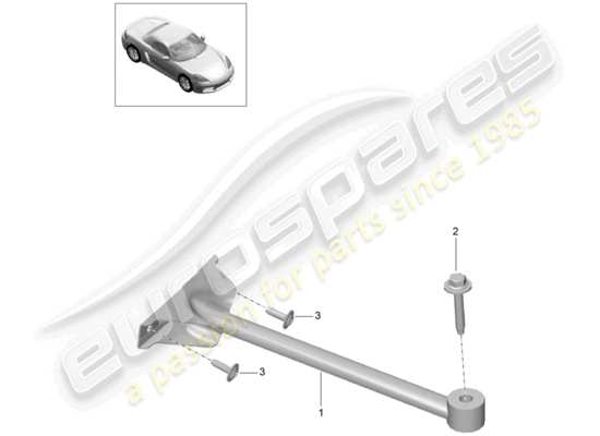 a part diagram from the Porsche 718 Boxster parts catalogue