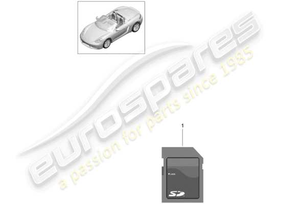 a part diagram from the Porsche 718 Boxster parts catalogue