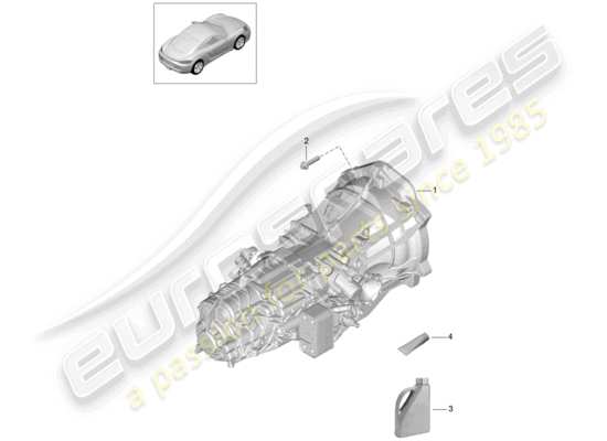 a part diagram from the Porsche 718 Cayman parts catalogue