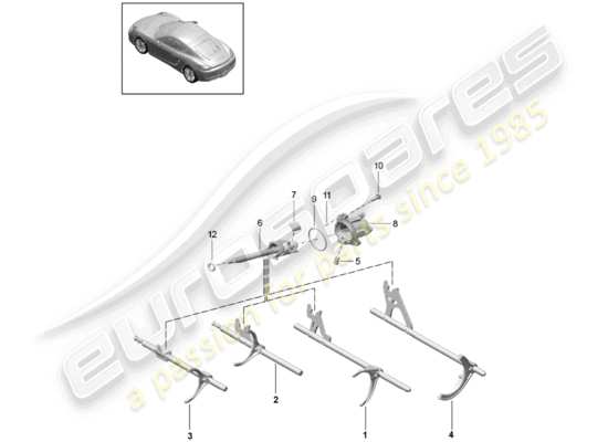 a part diagram from the Porsche 718 Cayman parts catalogue