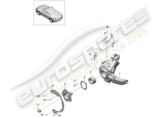 a part diagram from the Porsche 718 Cayman parts catalogue