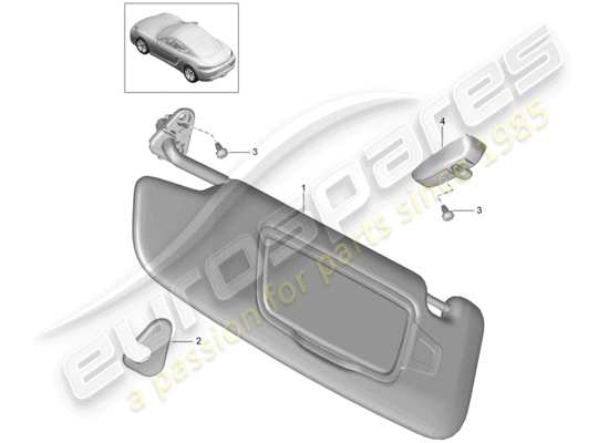 a part diagram from the Porsche 718 Cayman (2017) parts catalogue