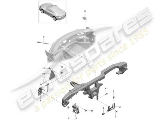 a part diagram from the Porsche 718 Cayman parts catalogue