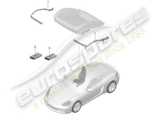 a part diagram from the Porsche 718 Cayman parts catalogue