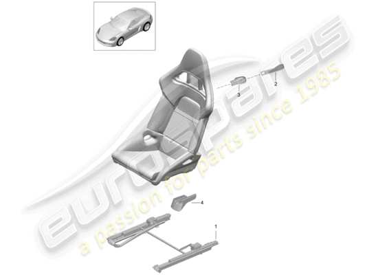 a part diagram from the Porsche 718 Cayman parts catalogue