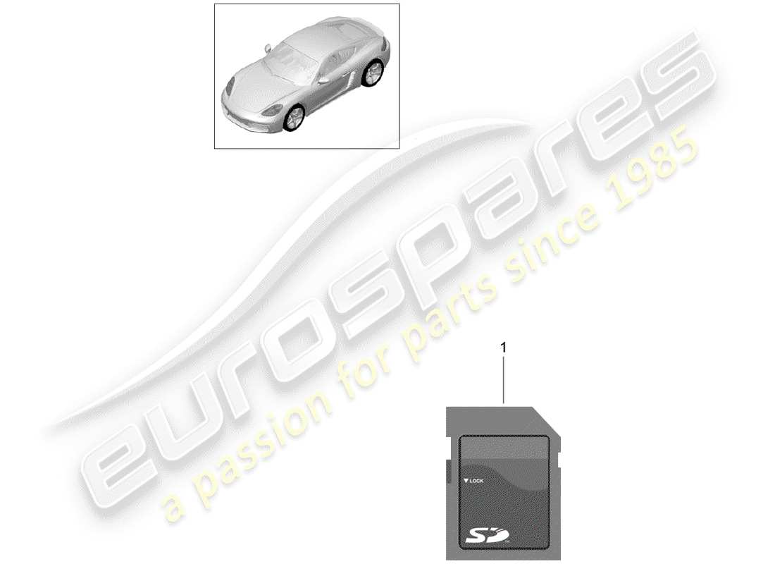 Porsche 718 Cayman (2018) sd memory card for updating Part Diagram
