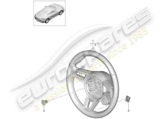 a part diagram from the Porsche 718 Cayman parts catalogue