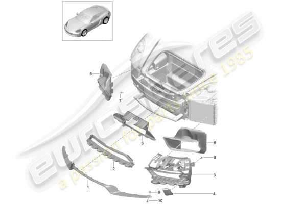 a part diagram from the Porsche 718 Cayman parts catalogue