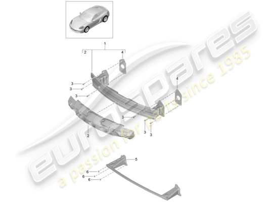 a part diagram from the Porsche 718 Cayman parts catalogue