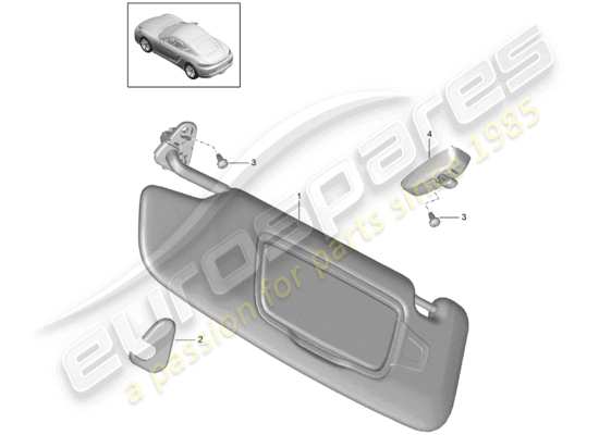 a part diagram from the Porsche 718 Cayman parts catalogue