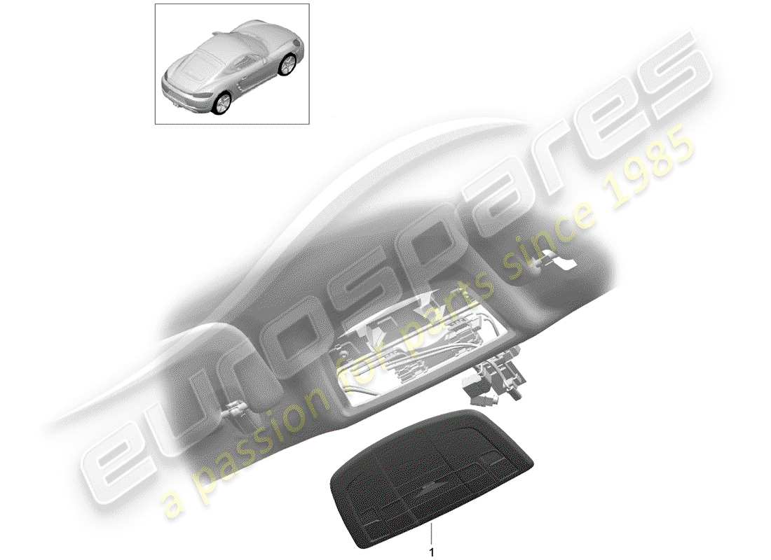 Porsche 718 Cayman (2019) BRACKET Part Diagram