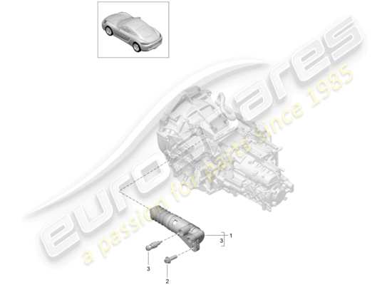 a part diagram from the Porsche 718 Cayman parts catalogue