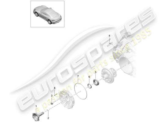 a part diagram from the Porsche 718 Cayman parts catalogue