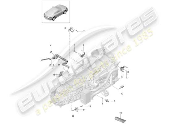 a part diagram from the Porsche 718 Cayman parts catalogue