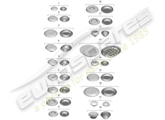 a part diagram from the Porsche 718 Cayman parts catalogue