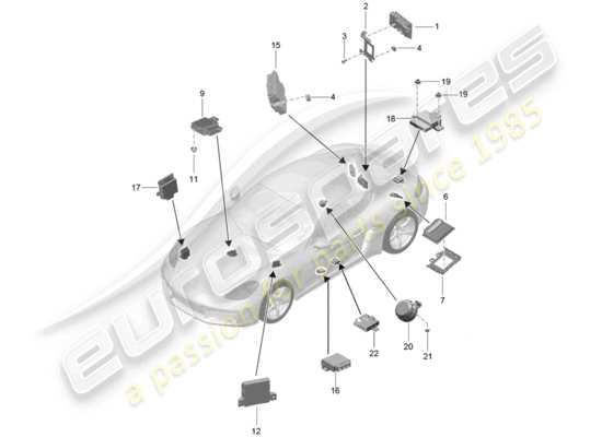 a part diagram from the Porsche 718 Cayman parts catalogue