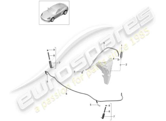 a part diagram from the Porsche 718 Cayman (2019) parts catalogue