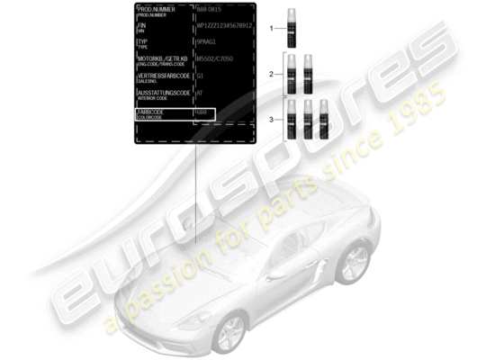 a part diagram from the Porsche 718 Cayman parts catalogue