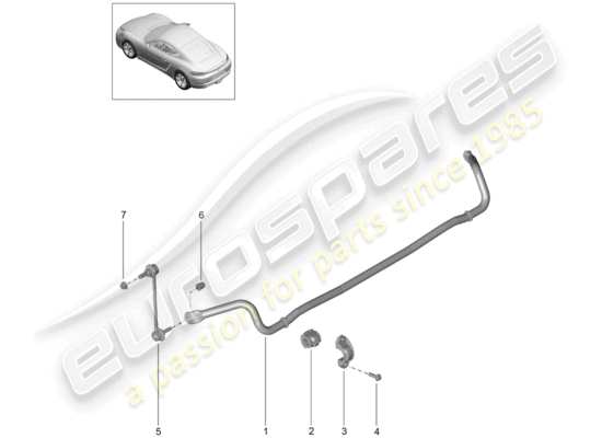 a part diagram from the Porsche 718 Cayman parts catalogue