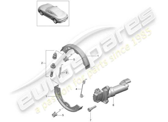 a part diagram from the Porsche 718 Cayman parts catalogue