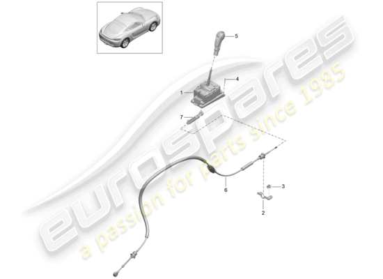 a part diagram from the Porsche 718 Cayman parts catalogue